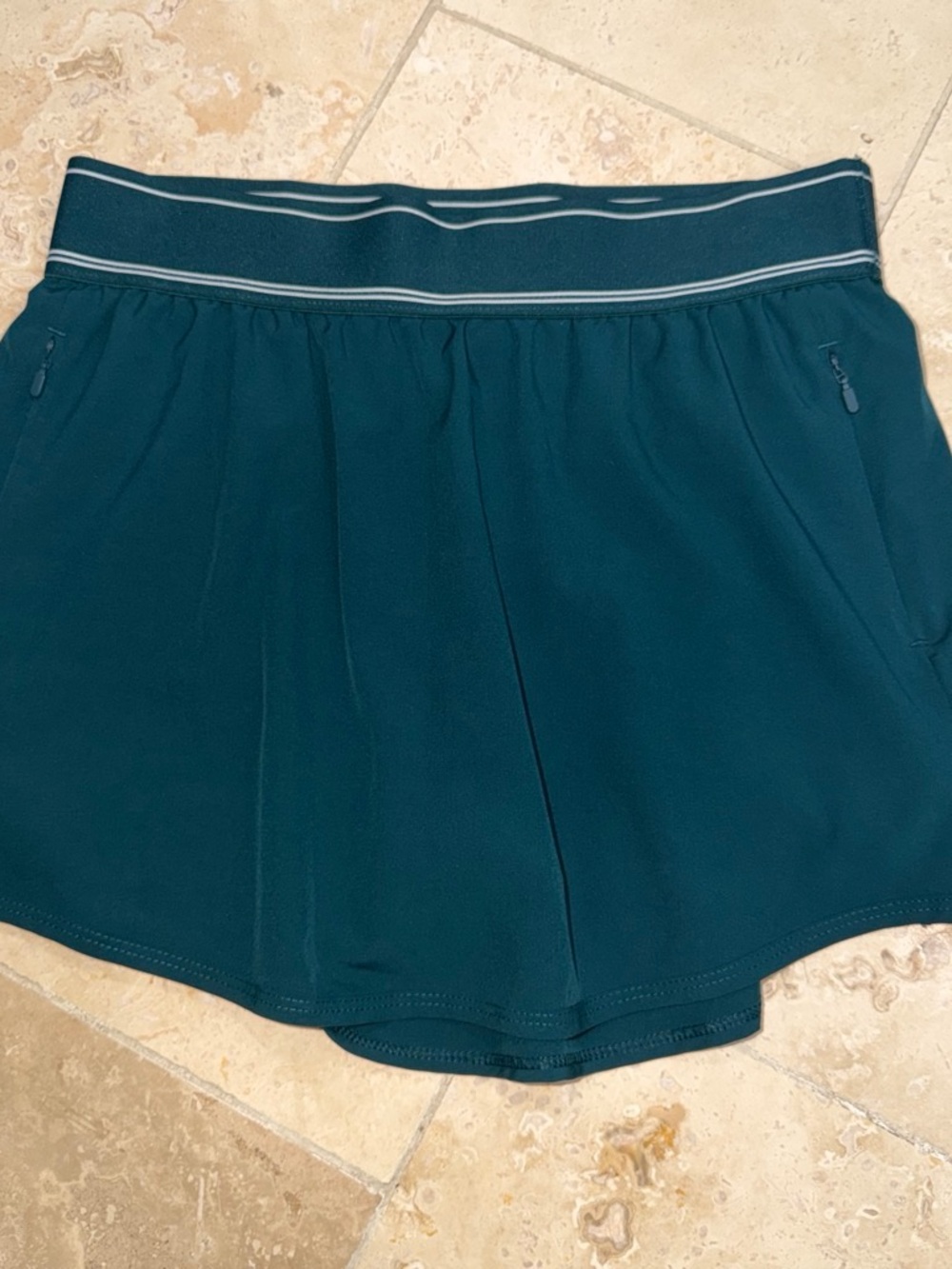 Avia Teal Athletic Skort with Zip Pockets